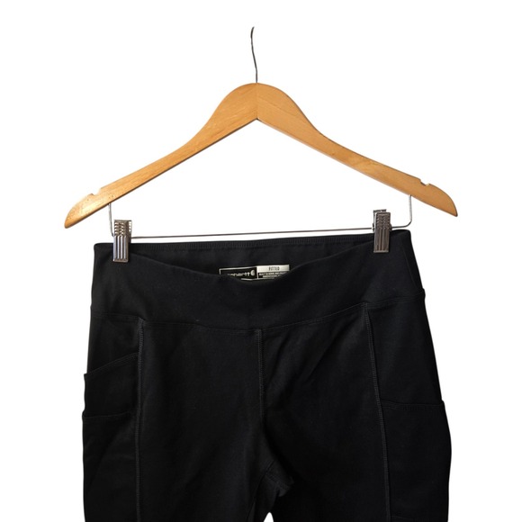 Carhartt Leggings Cargo Pockets Medium Black Cropped Mid Rise - Picture 5 of 5